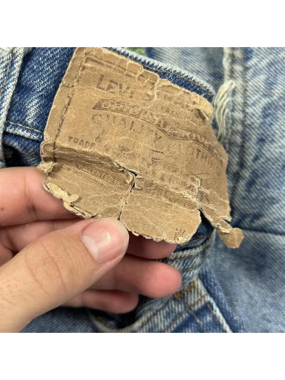 Vintage Levi’s 505 oranges tab 80s washed distressed straight fit jeans 38x30